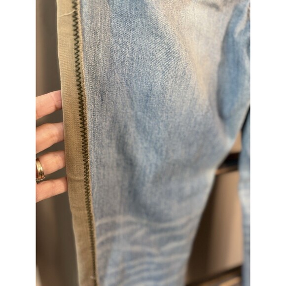 Dear John "Erin Slim Straight" Jeans Distressed Women’s Size 26 Striped Sides - Picture 7 of 12